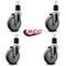 Service Caster 5'' Gray Poly Wheel Swivel 1-7/8'' Expanding Stem Caster Set, 4PK SCC-EX20S514-PPUB-178-4 - alternate 4